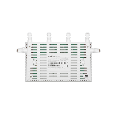 Mesh-роутер NETIS NC63 гигаб. двухдиапазонный и 6-ю антен, 5 дБи,Wi-Fi 5, AC1200, 5 ГГц и до 300 Мбит/с на частоте 2,4 ГГц, IPv6, IPTV (1/10)
