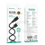Кабель USB to Micro USB Borofone BX113 Lenny, 3.0м, 2.4A, силикон, цвет: чёрный (1/360)