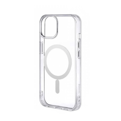 Чехол Hoco Premium Magnetic series airbag, iPhone 16, transparent