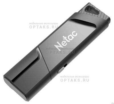Флешка USB3.0  64GB  Netac U336 с аппаратной защитой от записи (защита от вирусов), черный