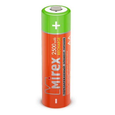 Аккумулятор Ni-MH Mirex HR6 / AA 2500mAh 1,2V 2 шт (2/20/100), ecopack