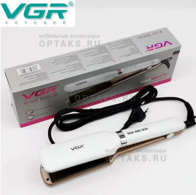 Выпрямитель для волос VGR V-520, белый, золотистый